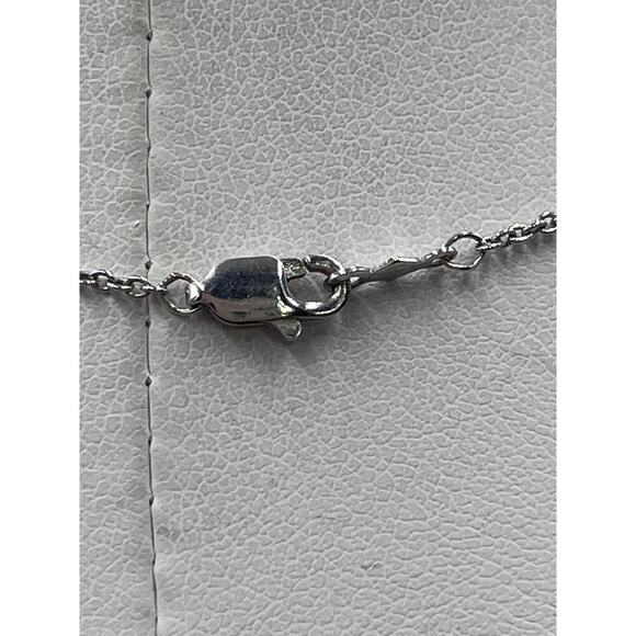 JBWR 925‎ Platinum Plated Pink Sapphire Heart Pendant & 18" Necklace - Picture 12 of 12